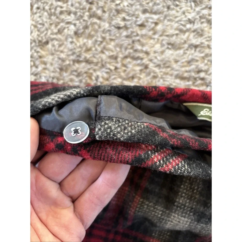 Eddie Bauer Skirt Womens Red Plaid Wool Wrap Lined 12‎ Petite 30